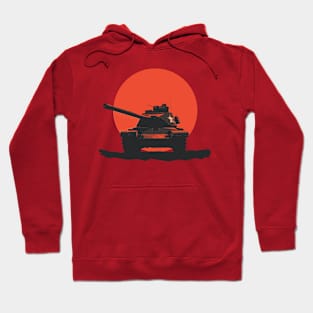 American Tank Sunrise (minimalist) (m24 Chaffee) Hoodie